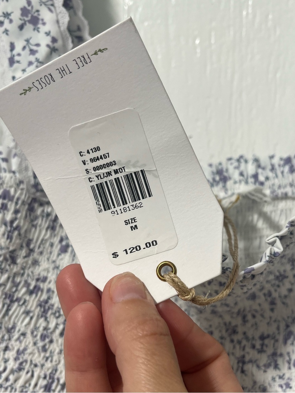 NWT Anthropologie Free the Roses Sleeveless smocked Floral mini dress Med - Picture 5 of 9